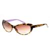NYFASHION101 Interior Pastel Color Temple Tortoise Frame Cat Eye Sunglasses, Lavender view 1