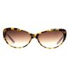 NYFASHION101 Interior Pastel Color Temple Tortoise Frame Cat Eye Sunglasses, Lavender view 2