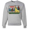 Vintage State Sticker Idaho Crewneck Sweatshirt - Ash 3X-Large view 1