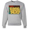 Vintage State Sticker Iowa Crewneck Sweatshirt - Ash XX-Large view 1