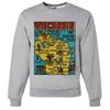 Vintage State Sticker Wisconsin Crewneck Sweatshirt - Ash Small view 1