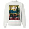 Vintage State Sticker Arizona Crewneck Sweatshirt - White Large view 1