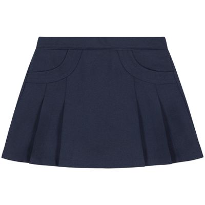 Nautica Girls' School Uniform Pleated Scooter with Pockets, Navy, 10