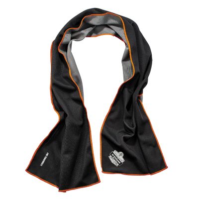 Ergodyne Chill Its 6602MF Cooling Towel, Soft Microfiber Material, UPF 50+,Gray,41" x 9.84"
