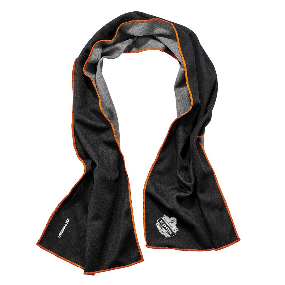 Ergodyne Chill Its 6602MF Cooling Towel, Soft Microfiber Material, UPF 50+,Gray,41" x 9.84"