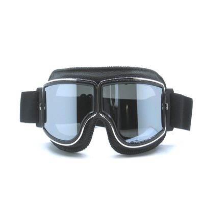 CRG Sports Motorcycle Goggles Vintage Aviator Pilot Style Leather Cruiser Scooter Motocross Goggles for Men, Women,Adults