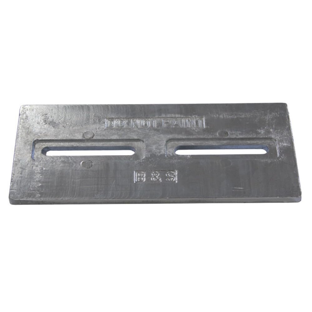 Boating Accessories New B & S Anodes Zinc Plate 1/2X6X12 W/Slots Bsm Bsm12X6X12S