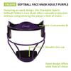 Champion Sports Steel Softball Face Mask - Classic Fielders Masks for Adults - Durable Head Guards - Premium Sports Accessories for Indoors and Outdoors - Red view 2