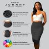 MBJ WB700 Women's Premium Scuba Stretch High Waist Pencil Skirt Below Knee for Office Wear L Charcoal view 3
