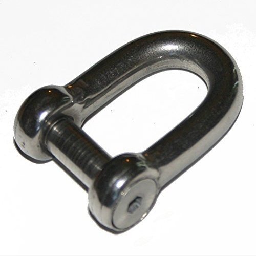 Nautos Forged Straight Stainless Steel Shackle with Allen Screw. (10MM - 3/8")