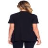 12 Ami Basic Solid Short Sleeve Open Front Cardigan Black Small view 4