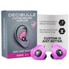 Decibullz - Custom Molded Earplugs, 31dB Highest NRR, Comfortable Hearing Protection for Shooting, Travel, Swimming, Work and Concerts (Pink) view 1