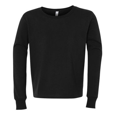 Bella Canvas Jersey Long-Sleeve T-Shirt (3501Y) Black, S