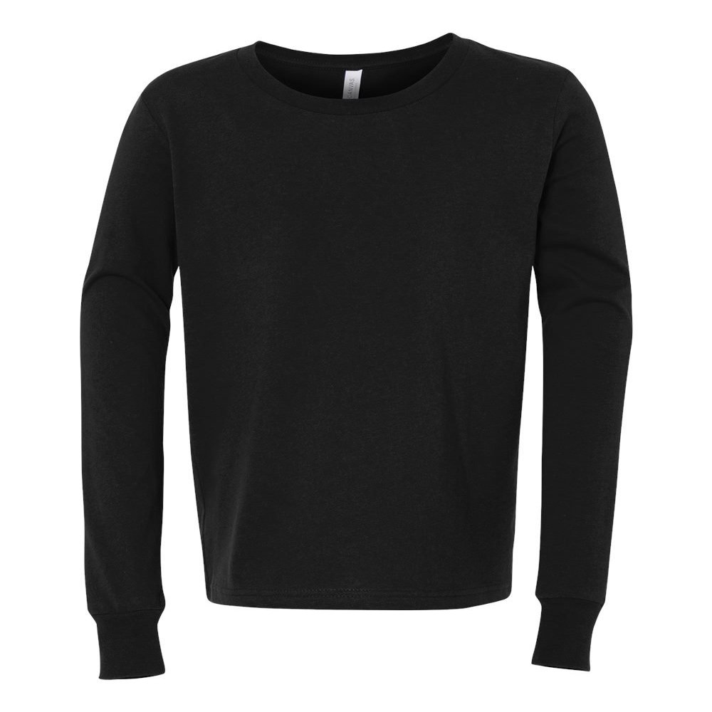 Bella Canvas Jersey Long-Sleeve T-Shirt (3501Y) Black, S