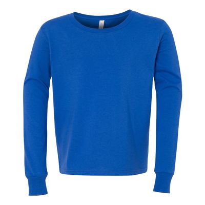 Bella + Canvas Youth Jersey Long-Sleeve T-Shirt, Large, TRUE ROYAL