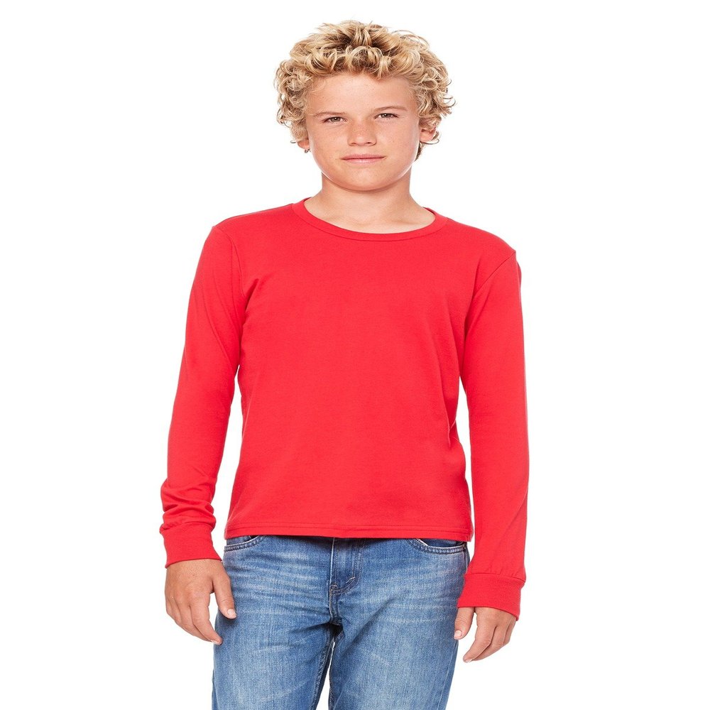 Jersey Long-Sleeve T-Shirt (3501Y) Red, M