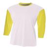 White/Gold Adult 2X 3/4 Sleeve Baseball/Softball Raglan Utility Shirt view 1