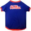 Pets First Collegiate MISSISSIPPI OLE MISS REBELS Dog T-Shirt, Medium. - Licensed Shirt for Pets Team Colored with Team Logos.- Premium Stretchable Materials for the Comfrot of your Dog & Cat. view 1