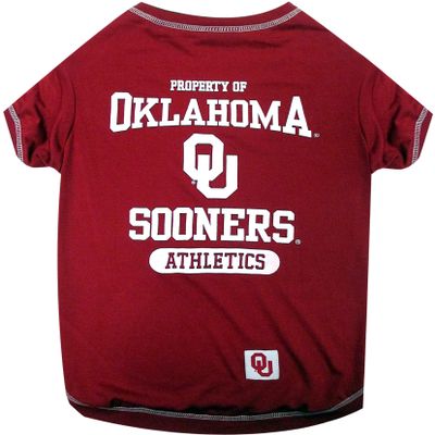 Pets First Collegiate OKLAHOMA SOONERS Dog T-Shirt, Large. - Licensed Shirt for Pets Team Colored with Team Logos.- Premium Stretchable Materials for the Comfrot of your Dog & Cat.