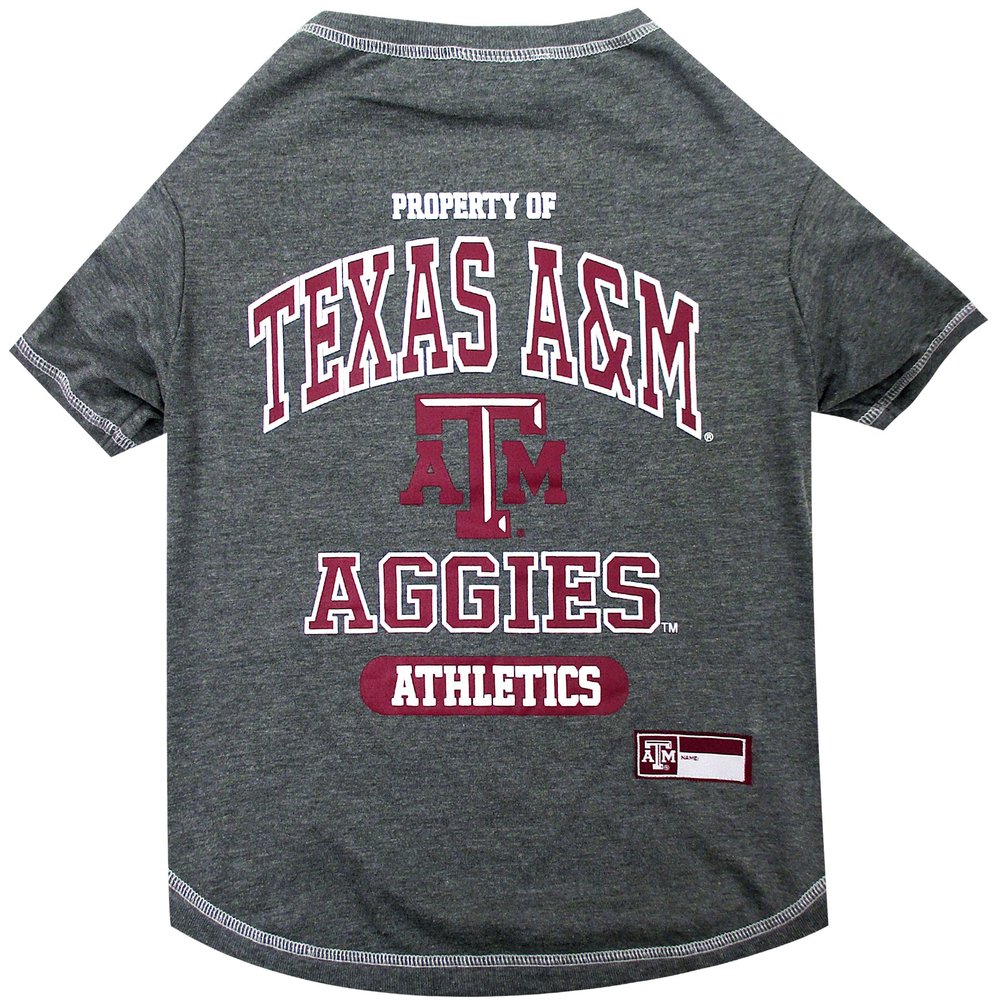 Pets First Collegiate TEXAS A&M AGGIES Dog T-Shirt, X-Small. - Licensed Shirt for Pets Team Colored with Team Logos.- Premium Stretchable Materials for the Comfrot of your Dog & Cat.