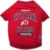 Pets First Collegiate UTAH UTES Dog T-Shirt, Small. - Licensed Shirt for Pets Team Colored with Team Logos.- Premium Stretchable Materials for the Comfrot of your Dog & Cat. view 1