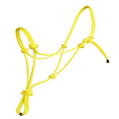 Horse Rope Halters - 11 Sizes - Miniature, Foal, Weanling, Pony, Cob/Arab, Horse, Warmblood, Draft & Custom (Foal, Yellow)