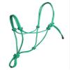 Hunters Saddlery Horse Rope Halters - 11 Sizes - Miniature, Foal, Weanling, Pony, Cob/Arab, Horse, Warmblood, Draft & Custom (Miniature Foal, Green) view 1