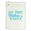 TOOLOUD My First Mother's Day - Baby Feet - Blue Micro Terry Gromet Golf Towel 16" x 25" view 1