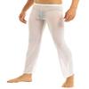 iEFiEL Mens Mesh See Through Home Lounge Pants Nightwear (M, White) view 4