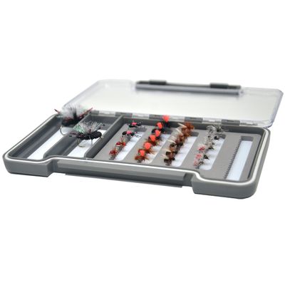 Outdoor Planet 24Pieces Ant Terrestrials Dry Fly Lure Assotment for Trout Fly Fishing + Slim Waterproof Fly Box