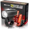 BLITZU Bike Lights Set  Gator 450 LED USB-C Rechargeable Headlight & Rear Taillight with Front and Back Bike Reflectors  Bicycle Accessories for Night Riding, Men & Kids view 1