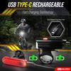 BLITZU Bike Lights Set  Gator 450 LED USB-C Rechargeable Headlight & Rear Taillight with Front and Back Bike Reflectors  Bicycle Accessories for Night Riding, Men & Kids view 2