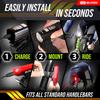 BLITZU Bike Lights Set  Gator 450 LED USB-C Rechargeable Headlight & Rear Taillight with Front and Back Bike Reflectors  Bicycle Accessories for Night Riding, Men & Kids view 3