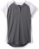 Alleson Athletic Girls Dura-Light Fast Pitch Softball Jersey, Charcoal/White, Large