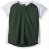 Alleson Athletic Girls Dura-Light Fast Pitch Softball Jersey, Dark Green/White, Large view 1