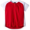 Alleson Athletic Girls Dura-Light Fast Pitch Softball Jersey, Scarlet/White, Large view 1
