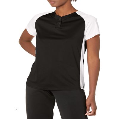Alleson Athletic Women's Dura-Light Fast Pitch Softball Jersey, XX-Large, Black/White