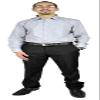 Moda Di Raza- Men's Pants Fashion Formal Business Wedding Dress Pants - Black-Size: 34x30 view 1