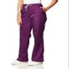 WonderWink Women's Wonderwork Flare Leg Scrub Pant, Eggplant, Large view 2
