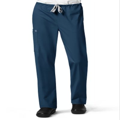 WonderWink Petite-Plus-Size Drawstring Cargo Pant - Short Pants, Caribbean Blue, 3X-Large Short