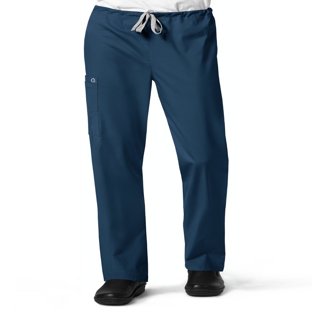 WonderWink Petite-Plus-Size Drawstring Cargo Pant - Short Pants, Caribbean Blue, 3X-Large Short