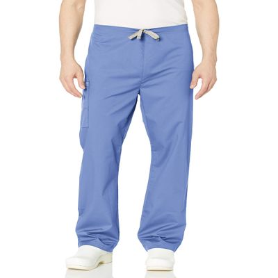 WonderWink womens Drawstring Cargo Medical Scrubs Pants, Ceil Blue, Medium US