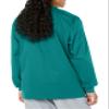 WonderWink Plus-Size Snap Front Jacket Outerwear, Teal Blue, 3X-Large view 2