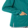 WonderWink Plus-Size Snap Front Jacket Outerwear, Teal Blue, 3X-Large view 3
