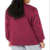 WonderWink Snap Front Jacket Outerwear, Wine, X-Large view 2