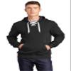 SPORT-TEK Unisex Lace Up Pullover Hooded Sweatshirt Black view 1