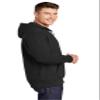 SPORT-TEK Unisex Lace Up Pullover Hooded Sweatshirt Black view 2