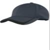 SPORT-TEK Unisex Pique Colorblock Cap | Adjustable Baseball Hat for Women & Men with Moisture Wicking Sweatband Graphite/Black view 1