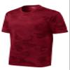 SPORT-TEK Youth CamoHex Tee | Athletic Fit T-Shirt for Boys & Girls, Spring & Summer Kids' Clothing, Breathable Activewear Deep Red view 3