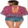 Rip Curl Juniors Skyla Printed Shirt, Fiesta, Medium view 4